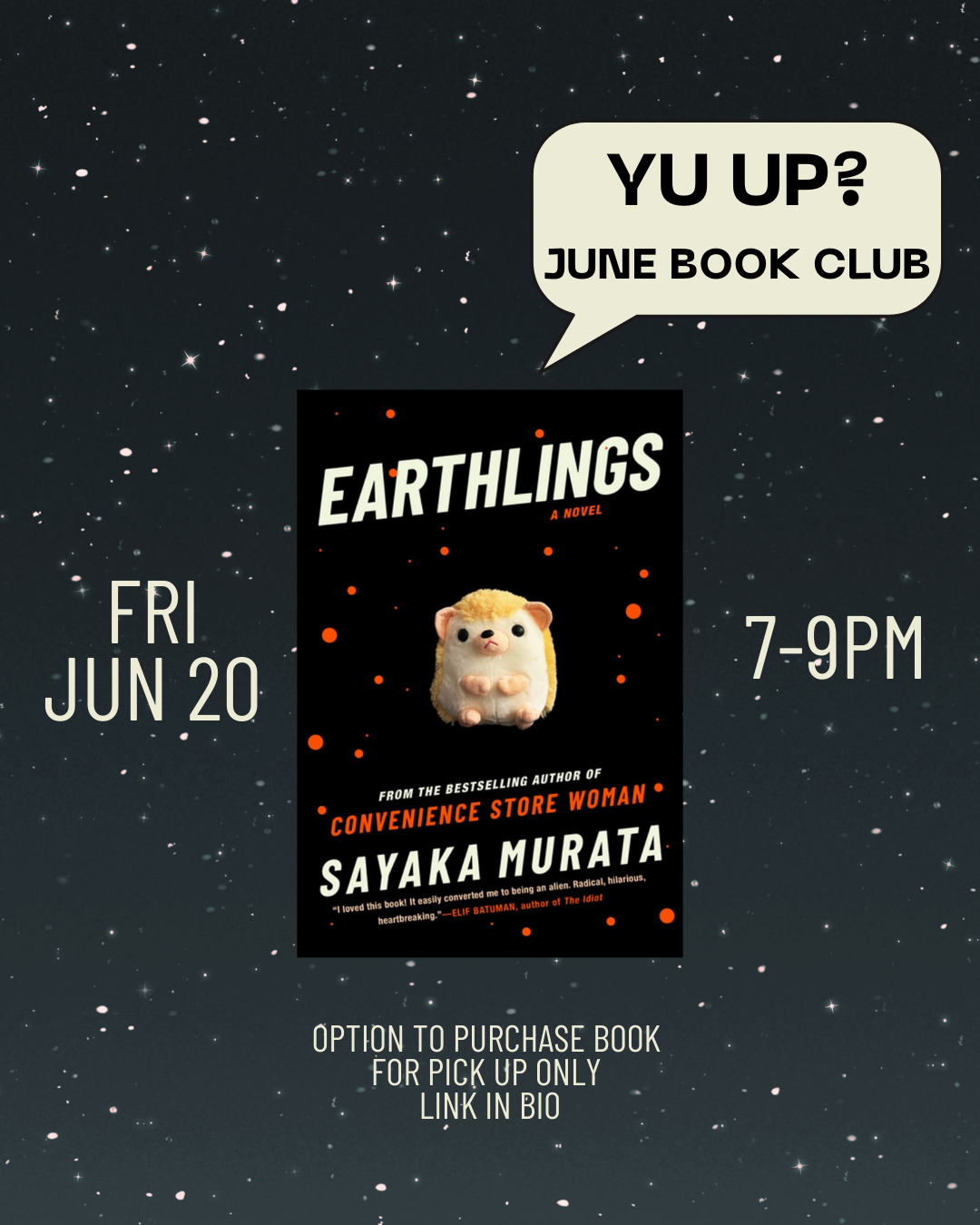 Earthlings (June '25, Yu Up? Book Club)