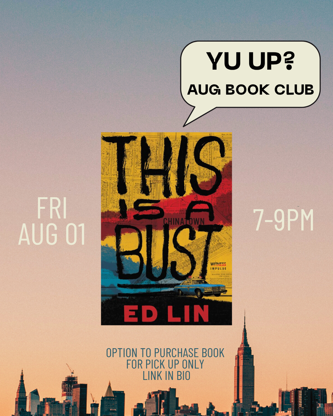 This is a Bust by Ed Lin (Aug '25, Yu Up? Book Club)