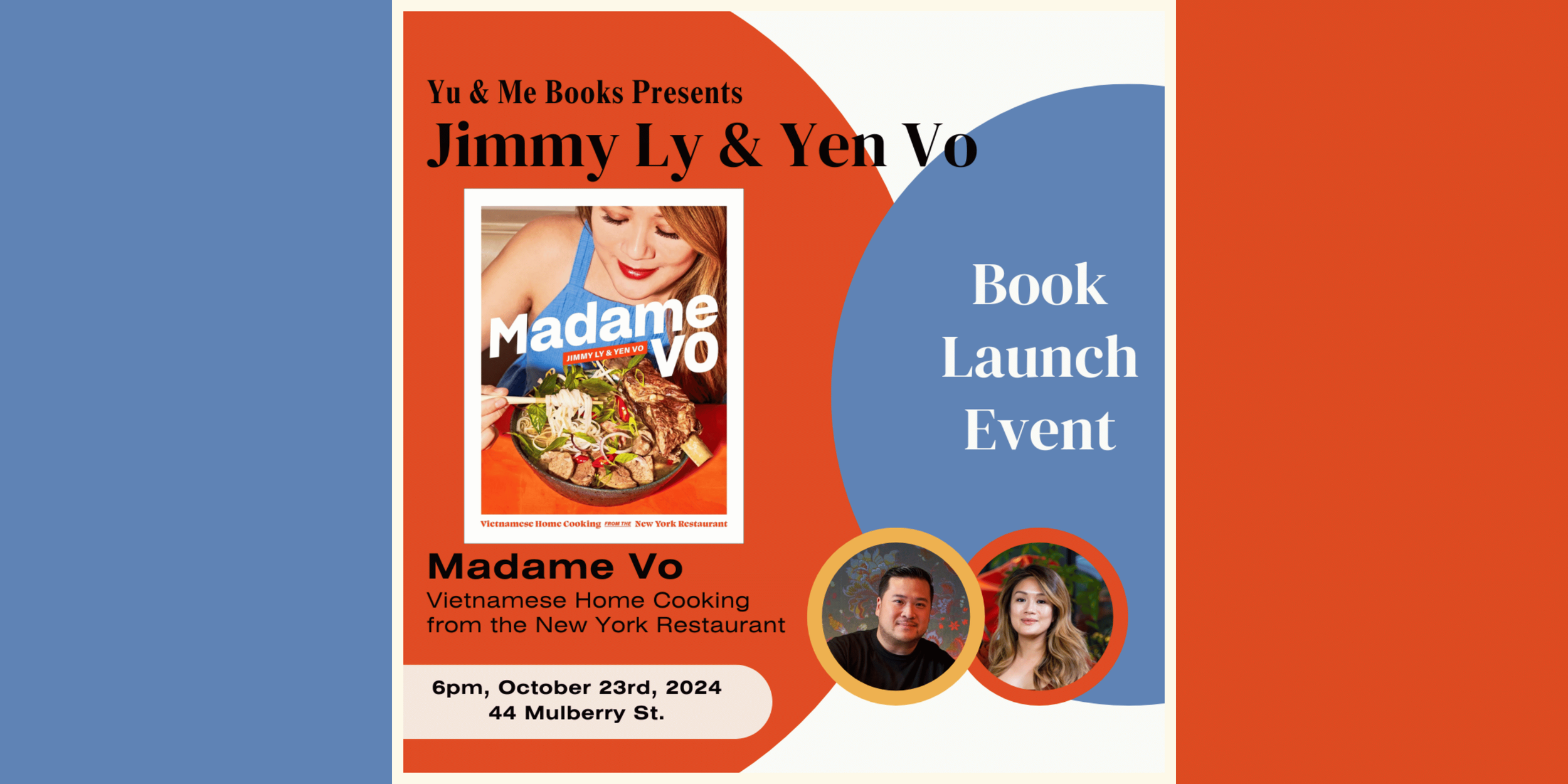 Book Launch | Madame Vo Cookbook by Jimmy Ly and Yen Vo – Yu & Me Books